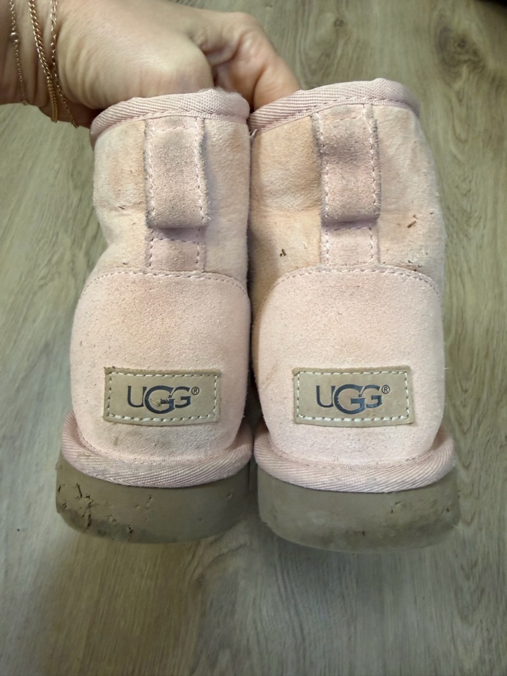 UGG Pale Pink Shearling Lined Bootie - Picture 6 of 7